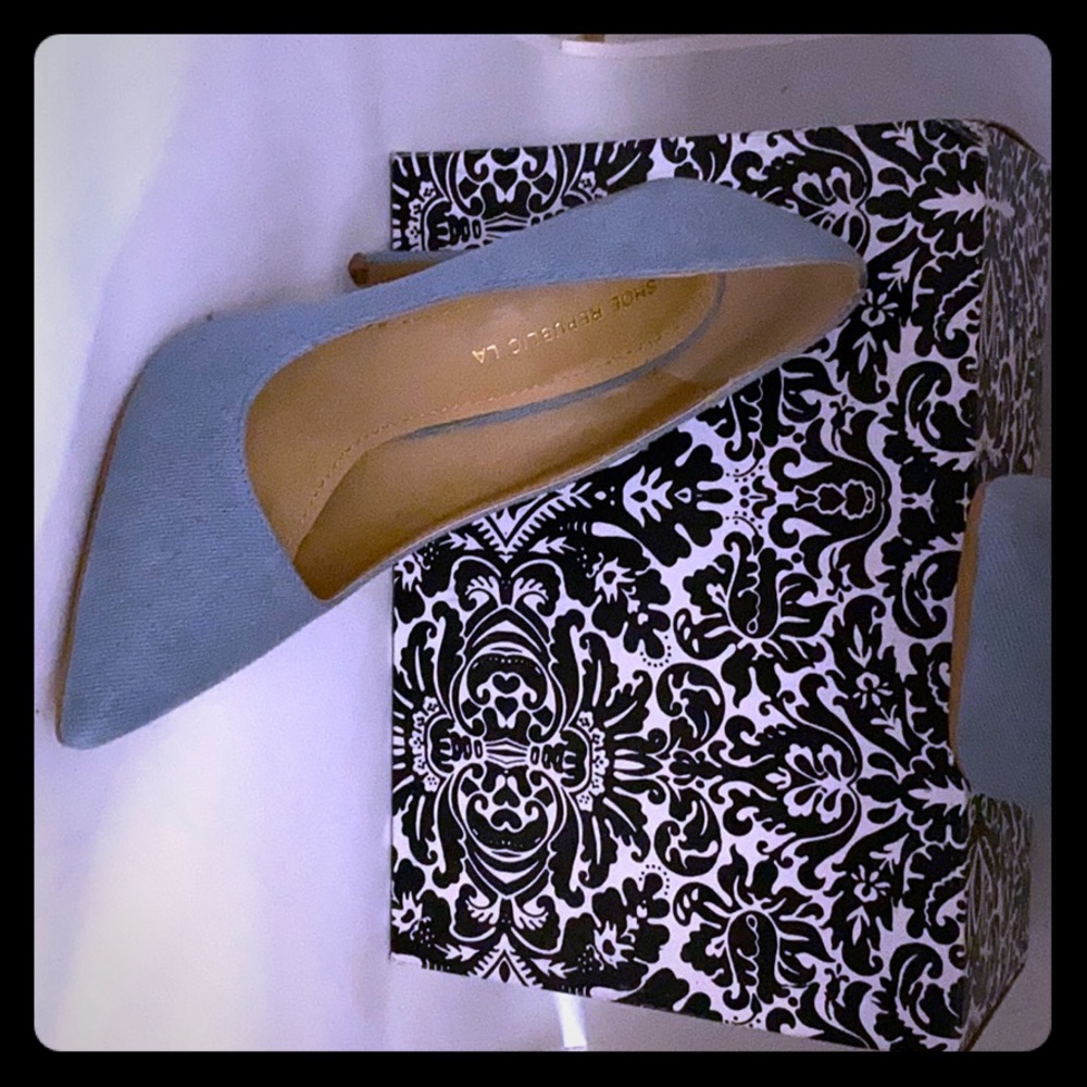 Blue Denim Heels